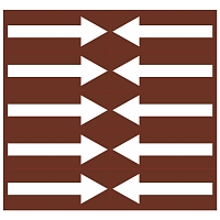 Arch se šipkami, hnědá/bílá